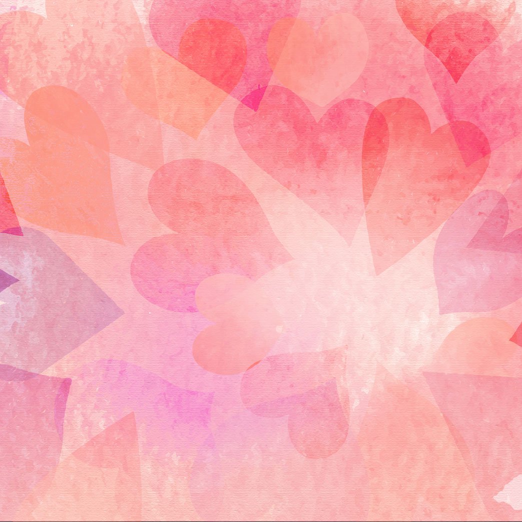 Kate Valentine's Day Pink Bokeh Hearts Backdrop Designed by Amanda Moffatt -UK
