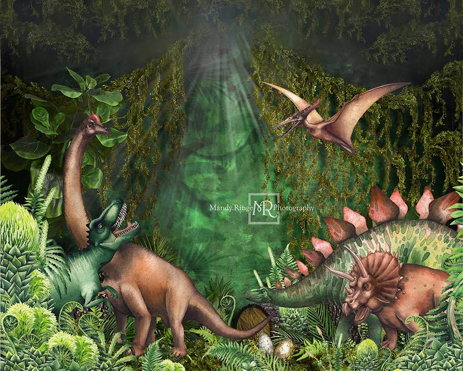 Kate Jungle Adventure Dinosaurs Backdrop Designed by Mandy Ringe Photography -UK