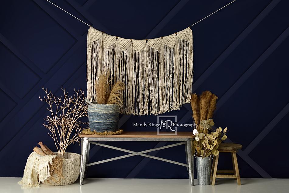 Kate Spring Modern Boho Navy and Gold Designed by Mandy Ringe Photography -UK