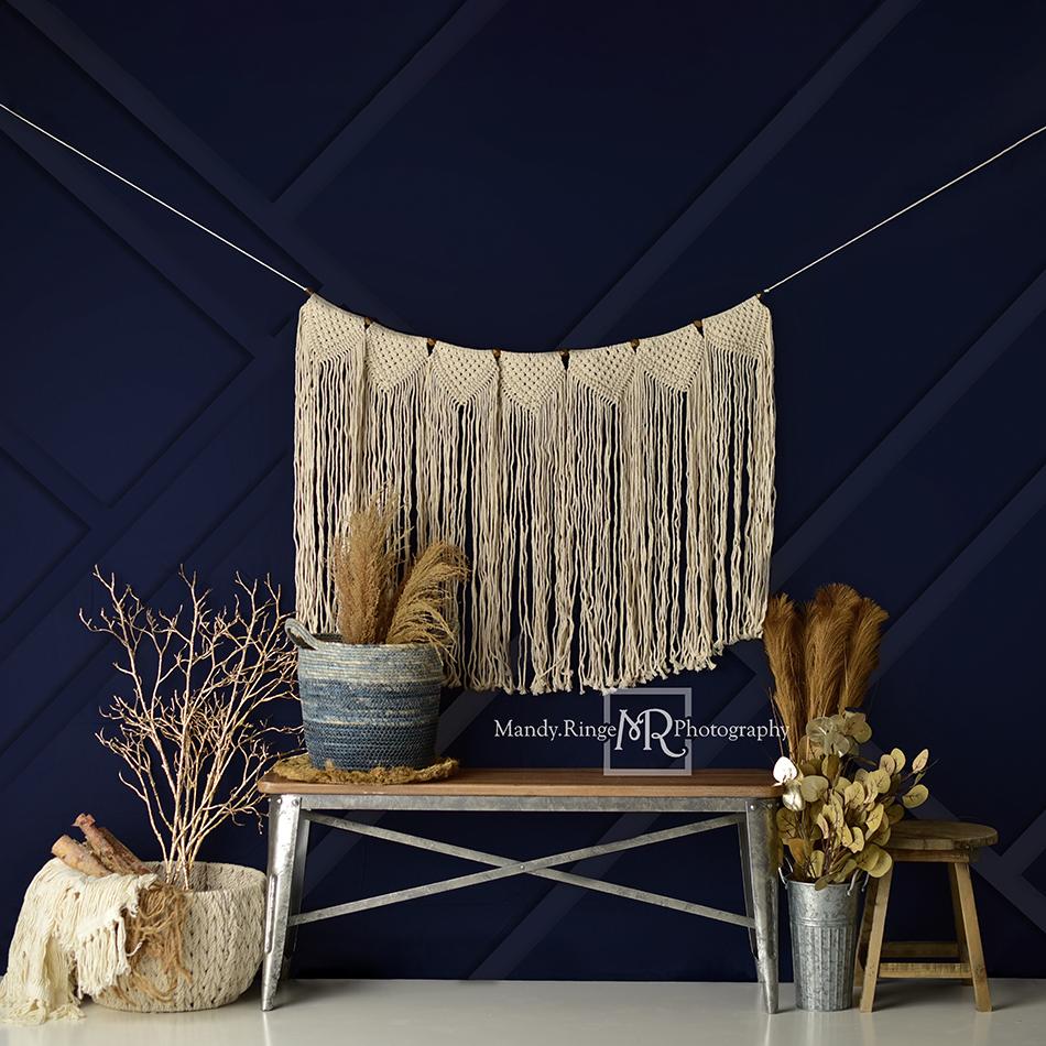 Kate Spring Modern Boho Navy and Gold Designed by Mandy Ringe Photography -UK