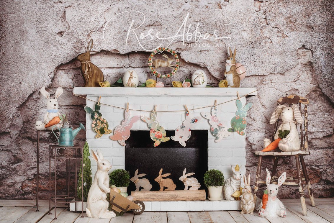 Kate Easter/spring Bunnies Carrots Fireplace Designed by Rose Abbas -UK