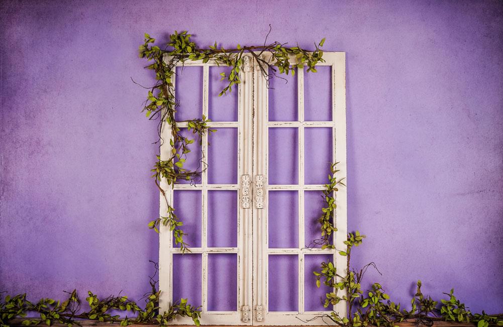 Kate Spring/mother's Day Purple Doors Backdrop Designed by Arica Kirby -UK
