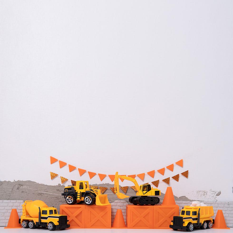 Kate Birthday Truck Construction Boy Backdrop Designed by Mini MakeBelieve -UK