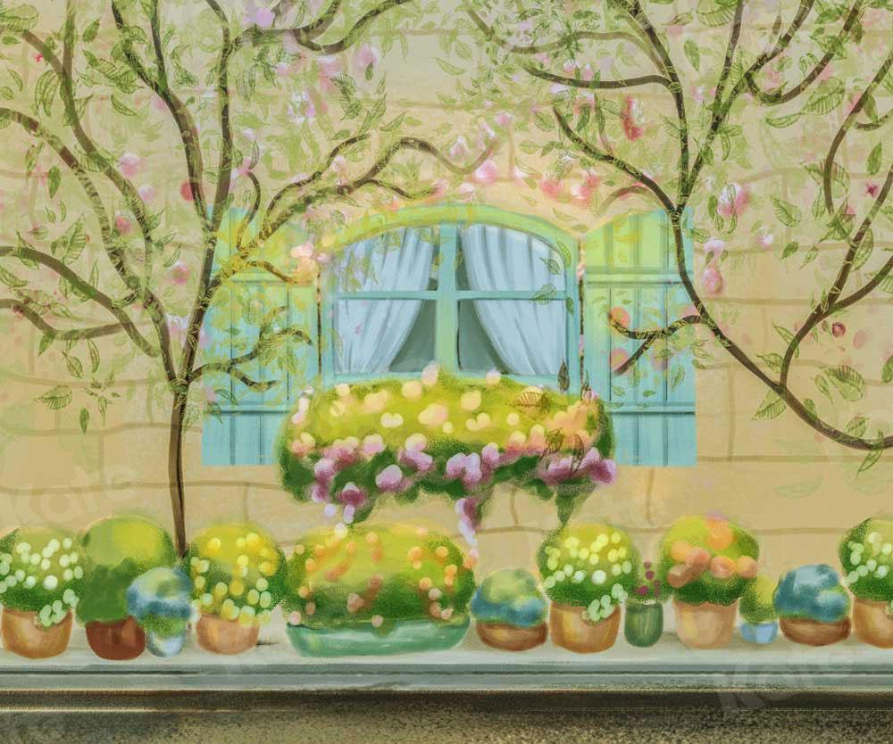 Kate Spring Garden Widow in the Front Backdrop for Photography -UK