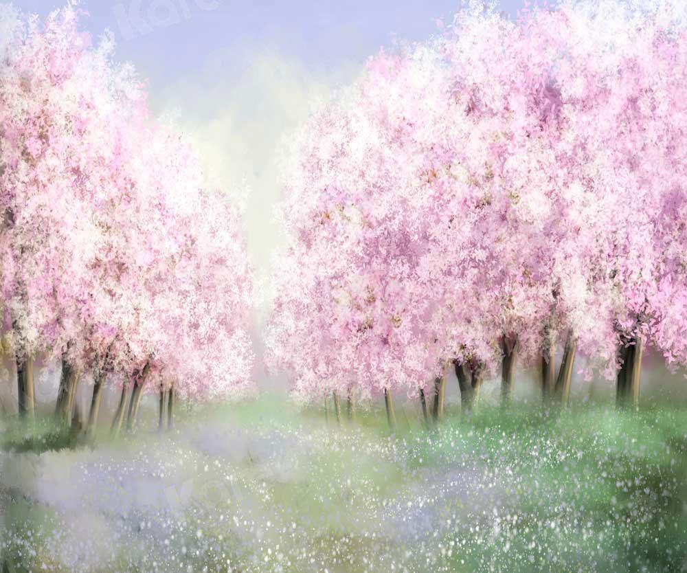 Kate Spring Cherry Blossom Garden Backdrop for Photography -UK