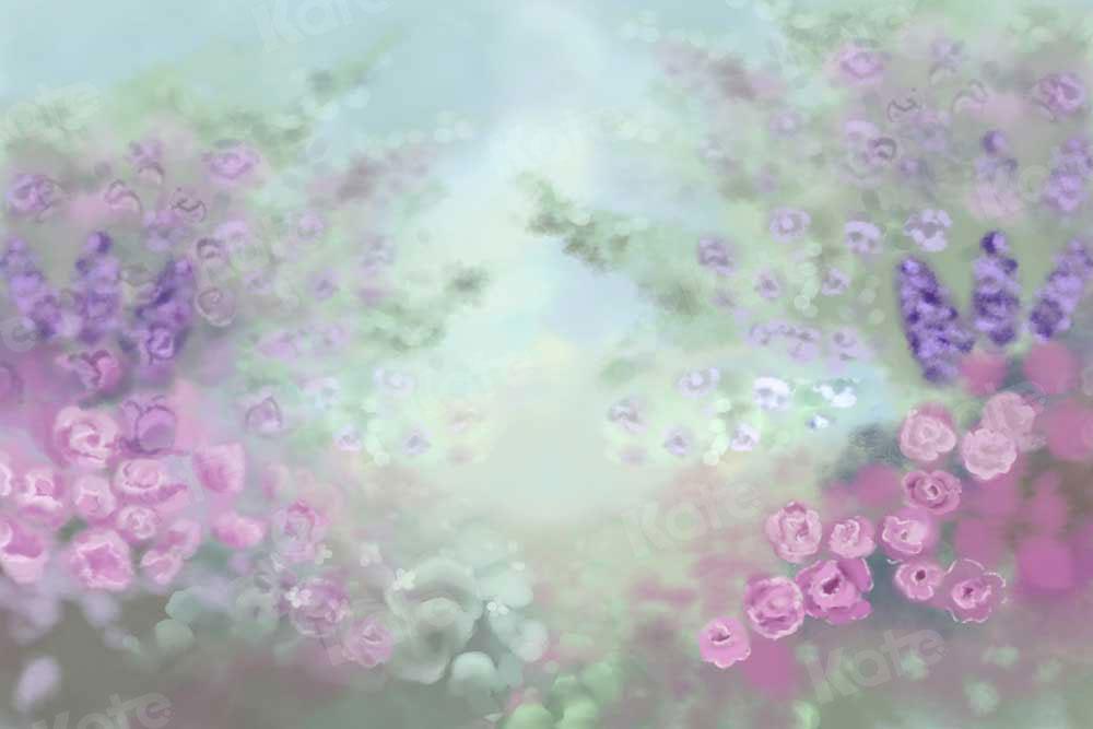 Kate Fine Art Blurry Flowers Bush Backdrop for Photography -UK