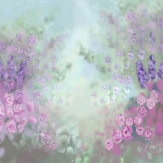 Kate Fine Art Blurry Flowers Bush Backdrop for Photography -UK