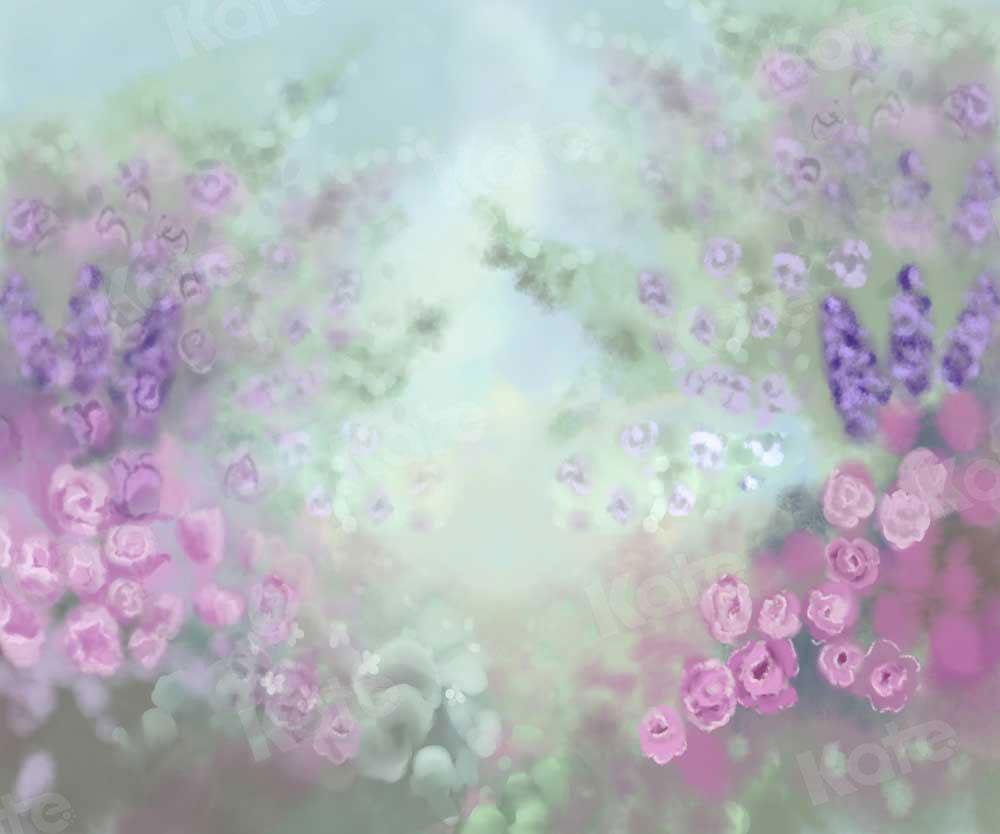 Kate Fine Art Blurry Flowers Bush Backdrop for Photography -UK