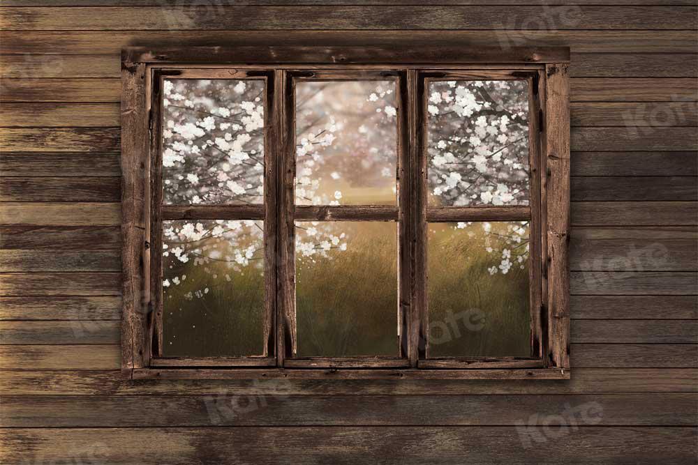 Kate Spring Wood Window Ewha Scene Backdrop Designed By JFCC -UK