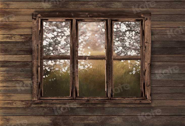 Kate Spring Wood Window Ewha Scene Backdrop Designed By JFCC -UK