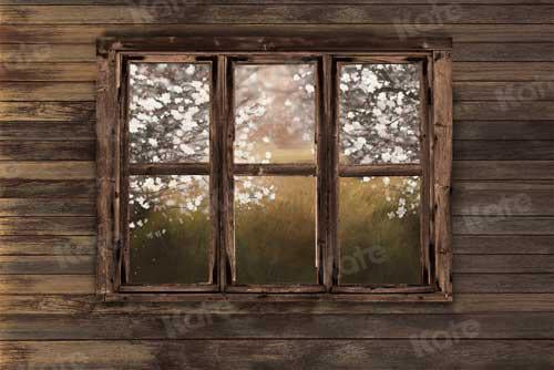 Kate Spring Wood Window Ewha Scene Backdrop Designed By JFCC -UK