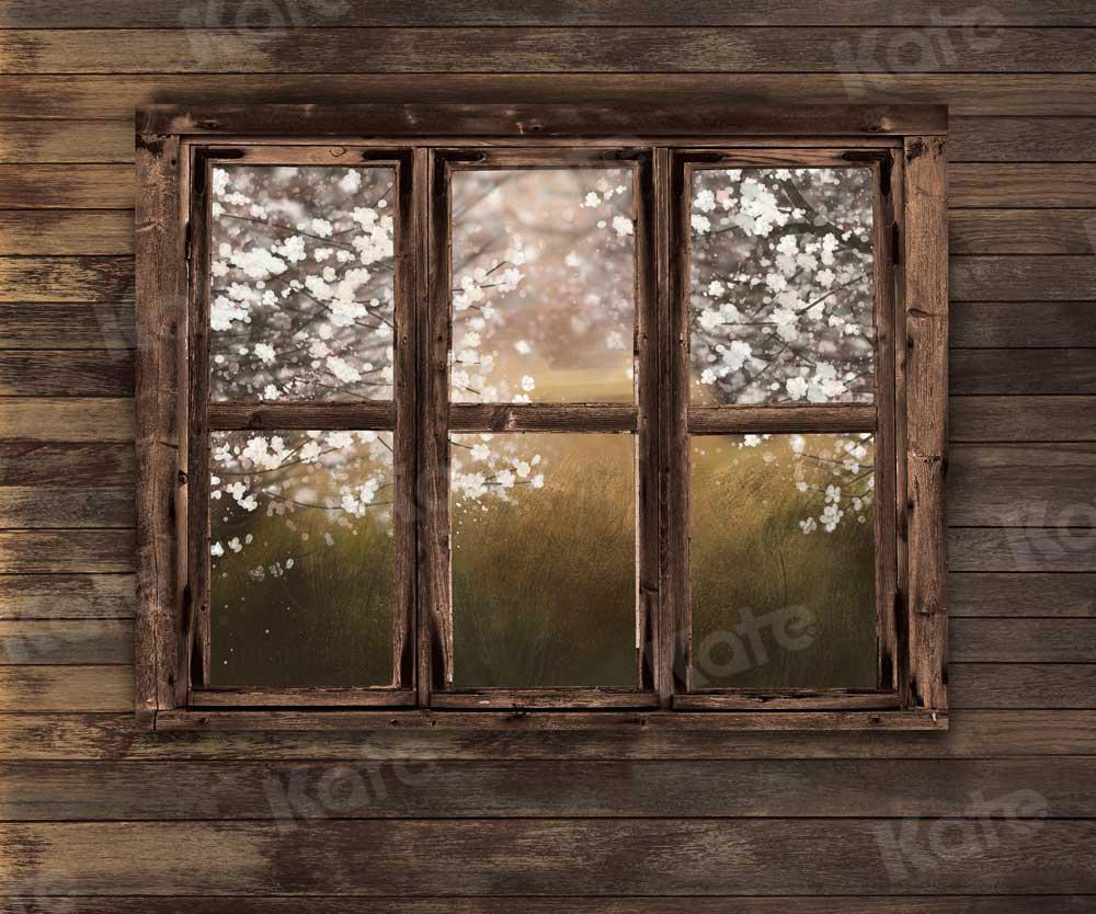 Kate Spring Wood Window Ewha Scene Backdrop Designed By JFCC -UK