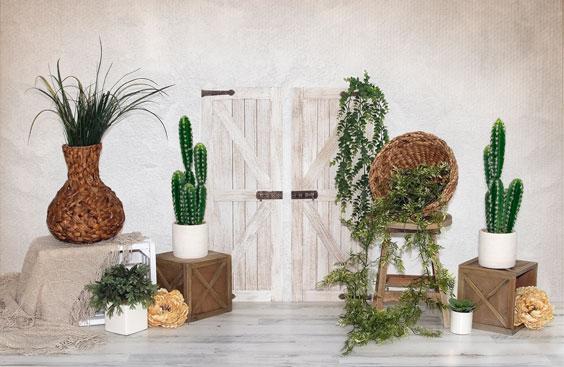 Kate Summer Cactus Door Backdrop Designed by Valerie Miranda -UK