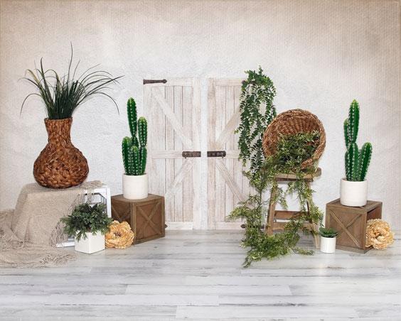 Kate Summer Cactus Door Backdrop Designed by Valerie Miranda -UK