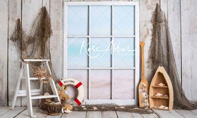 Kate Summer Sailor Boatman Window Backdrop Designed By Rose Abbas -UK