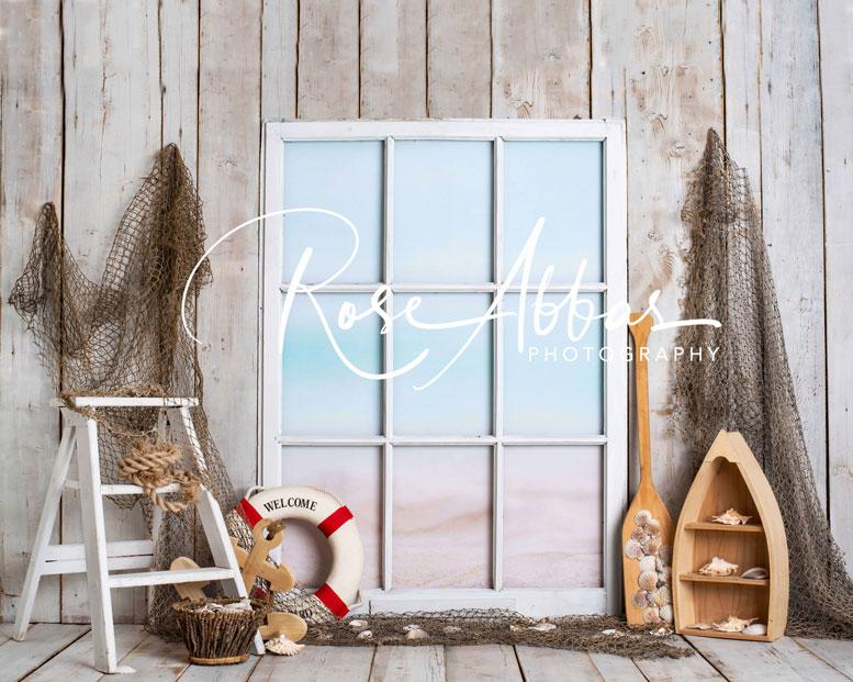 Kate Summer Sailor Boatman Window Backdrop Designed By Rose Abbas -UK