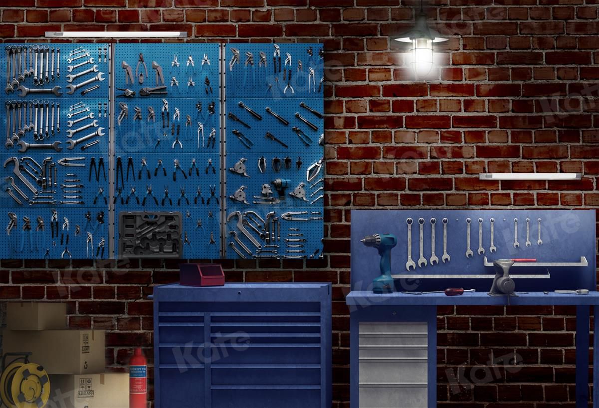Kate Father's Day Tool Room Backdrop for Photography -UK