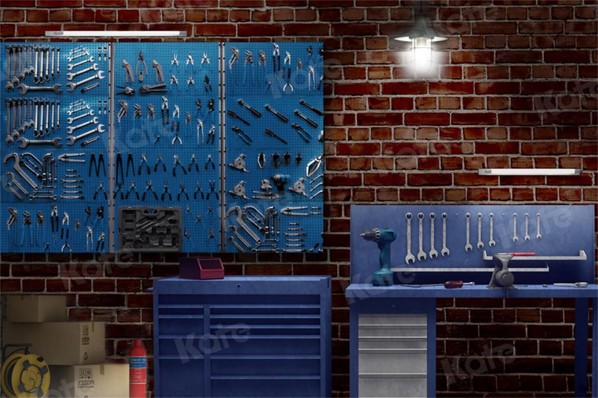 Kate Father's Day Tool Room Backdrop for Photography -UK