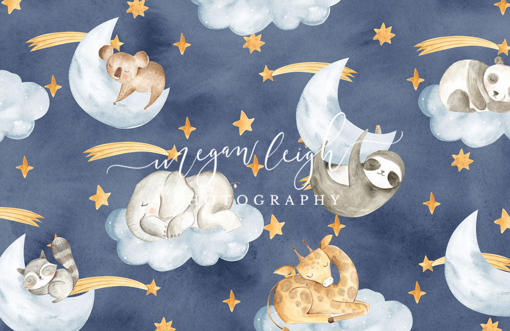 Kate Children Sleeping Animals Night Backdrop Designed by Megan Leigh Photography -UK