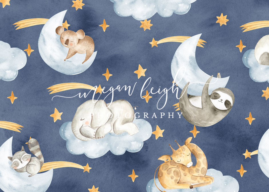 Kate Children Sleeping Animals Night Backdrop Designed by Megan Leigh Photography -UK