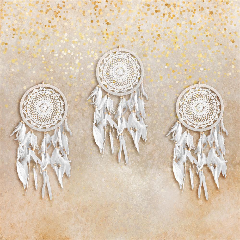 Kate Simple Beige Boho Dreamcatcher Backdrop for Photography -UK