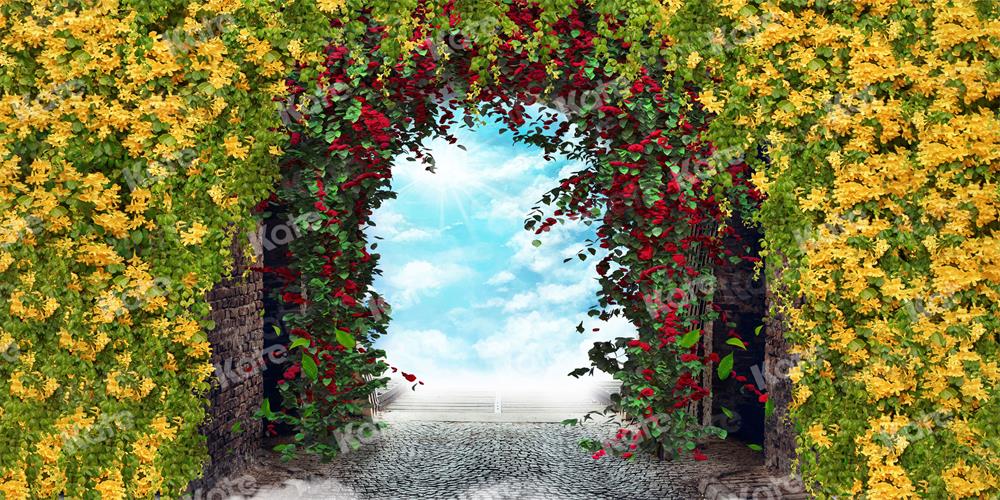 Kate Summer Floral Arch Wall Backdrop for Photography -UK