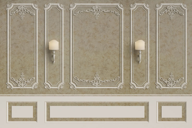 Kate Boudoir Beige Floral Vintage Wall Wedding Backdrop for Photography -UK