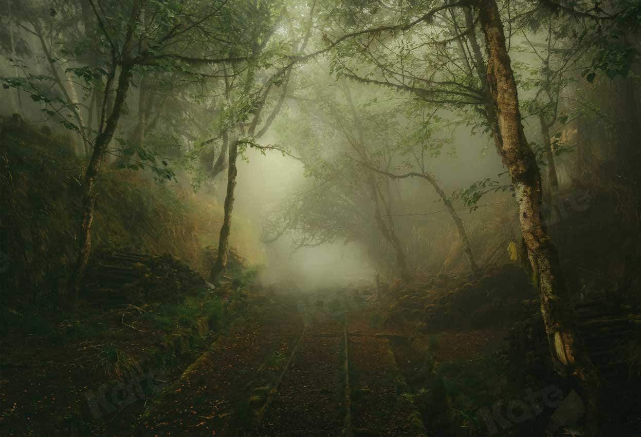 Kate Foggy Forest Summer Backdrop for Photography -UK