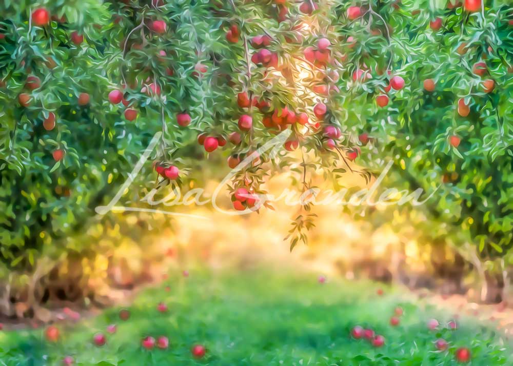 Kate Apple Orchard Summer Backdrop for Photography Designed by Lisa Granden -UK