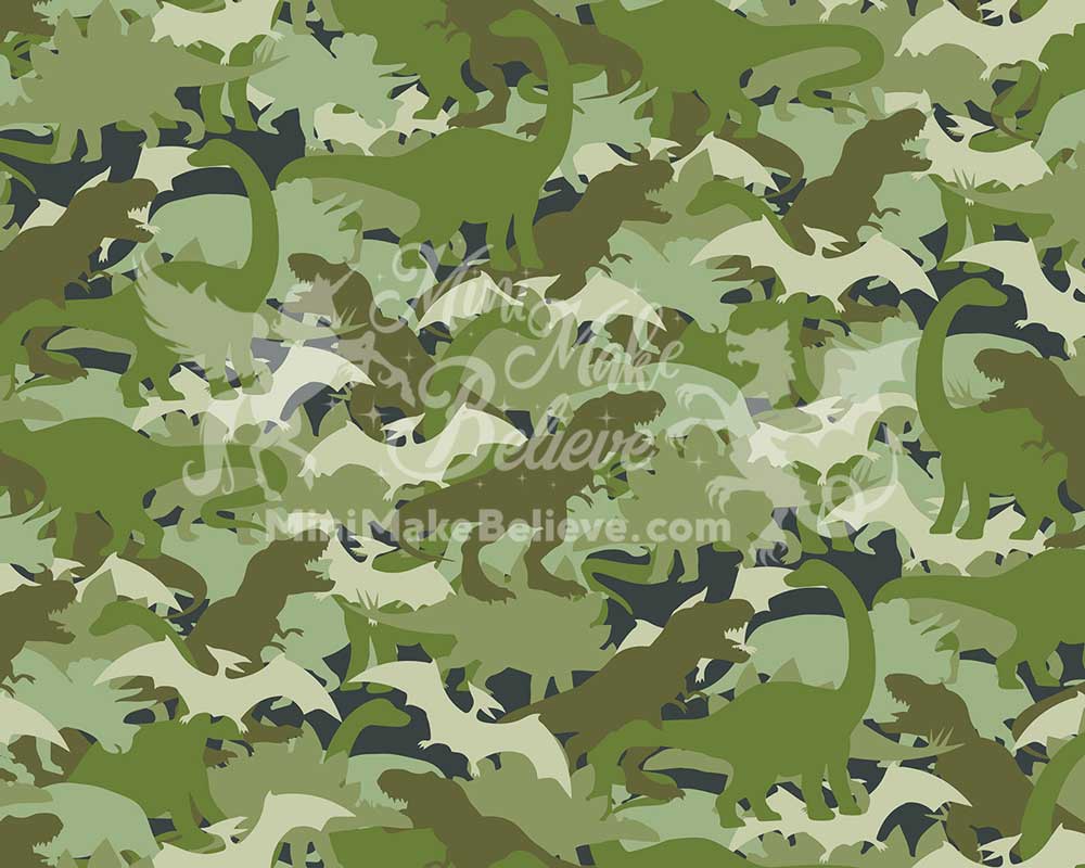 Kate Dinosaur Green Camouflage Boy Birthday Cake Smash Backdrop for Photography Designed by Mini MakeBelieve -UK