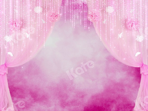 Kate Cake Smash Girly Pink Curtain Backdrops Designed by Ava Lee -UK