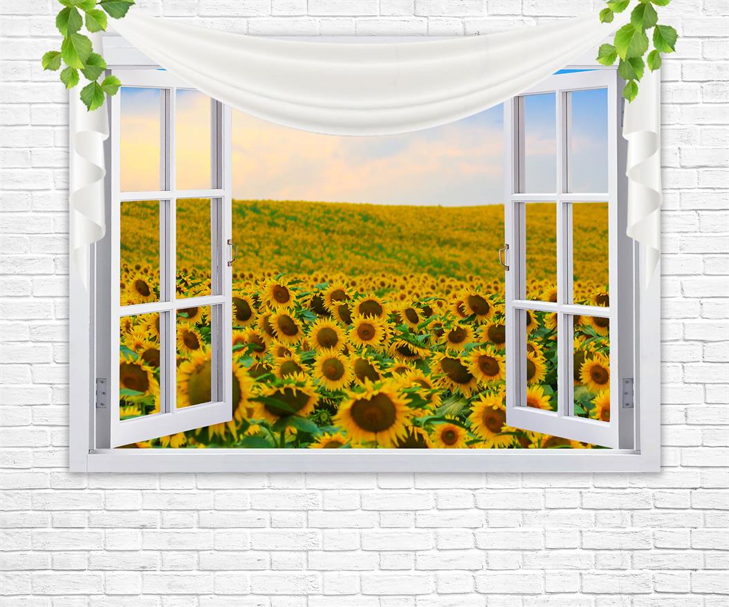 Kate Summer Sunflower Window Backdrop Designed By Ava Lee -UK