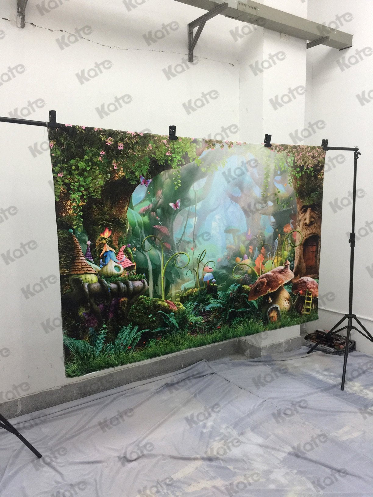 Katebackdrop:Kate Children Fairy Tale Colorful Forest Mushrooms Backdrops