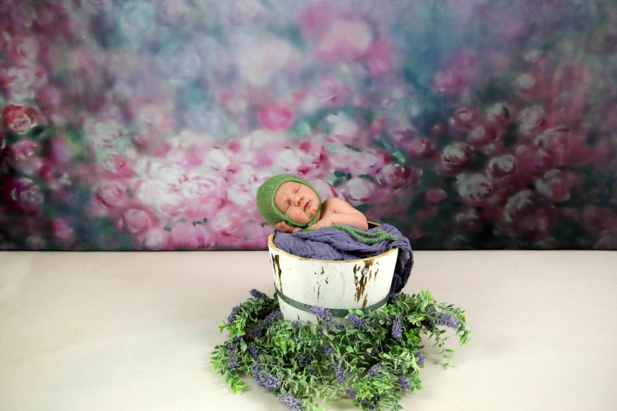 Kate Pink Flowers Valentine's Day Abstract Portrait Photography Backdrops -UK