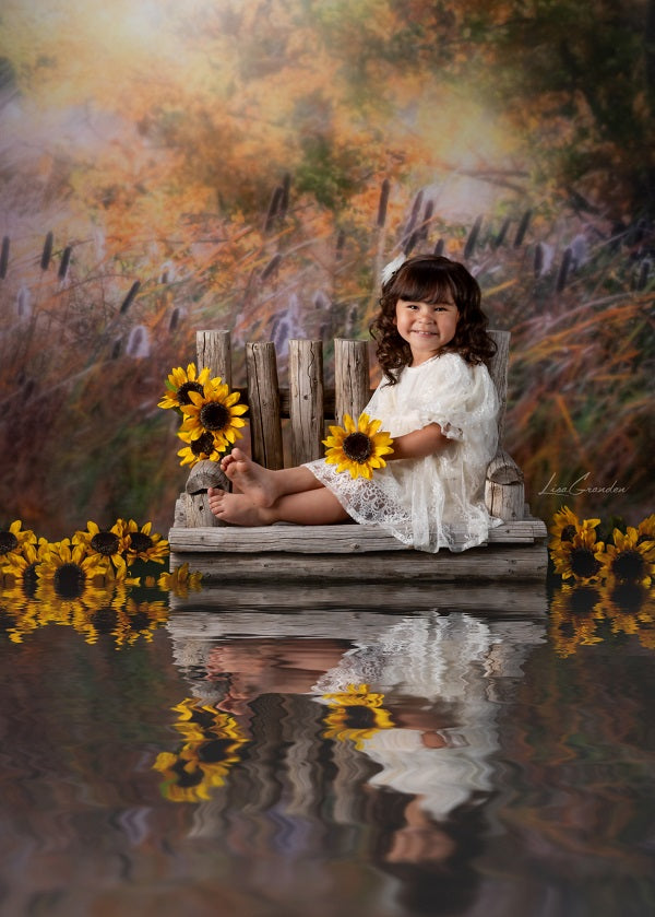 Kate Fine Art Cattails Backdrop for Photography Designed by Lisa Granden -UK