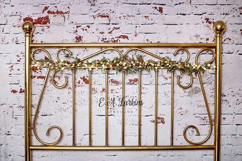 Kate Christmas Brass Headboard