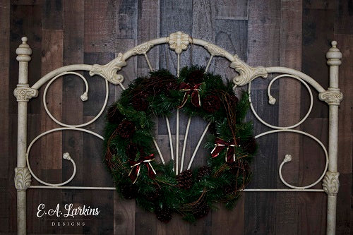 Kate Christmas Headboard Wreath Lights Backdrop Designed By Erin Larkins -UK