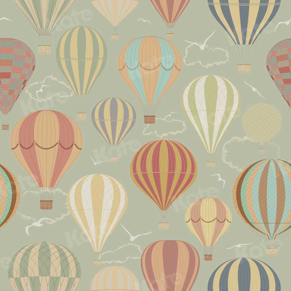 Kate Hot Air Balloon Pattern Background for Newborn Children Photography -UK