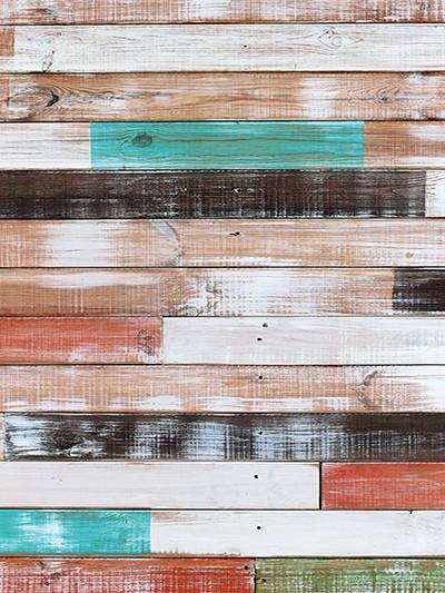 Katebackdrop:Kate Retro Color Bar Mottled Wood Wedding Background For Studio