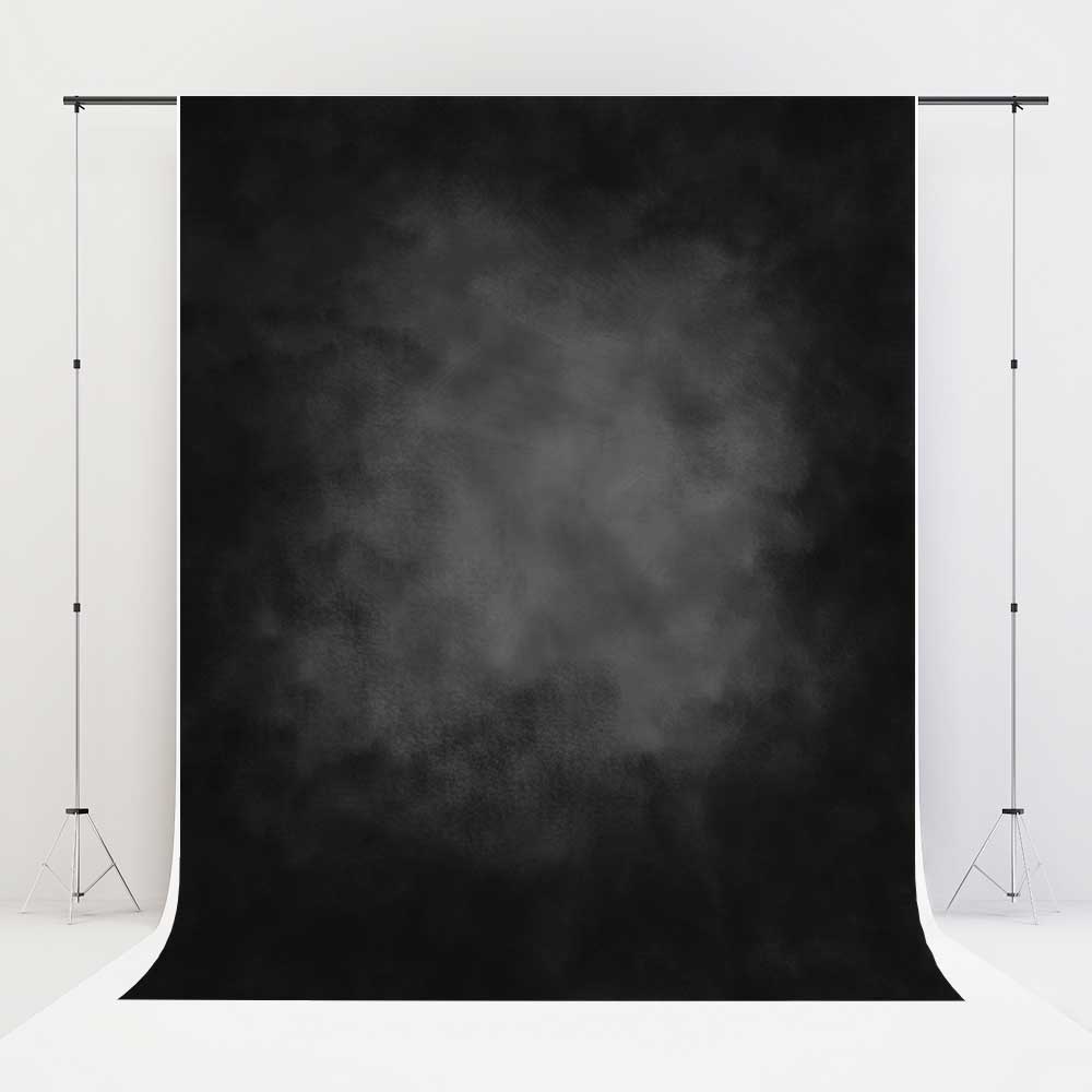 Kate Dark Black Backdrop Retro Texture Abstract Background for Photographer Portrait Photo -UK