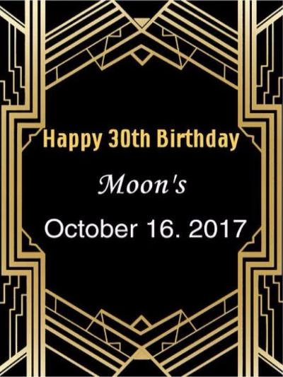 Kate Great Gatsby Black and Gold Custom Birthday Backdrops for photography