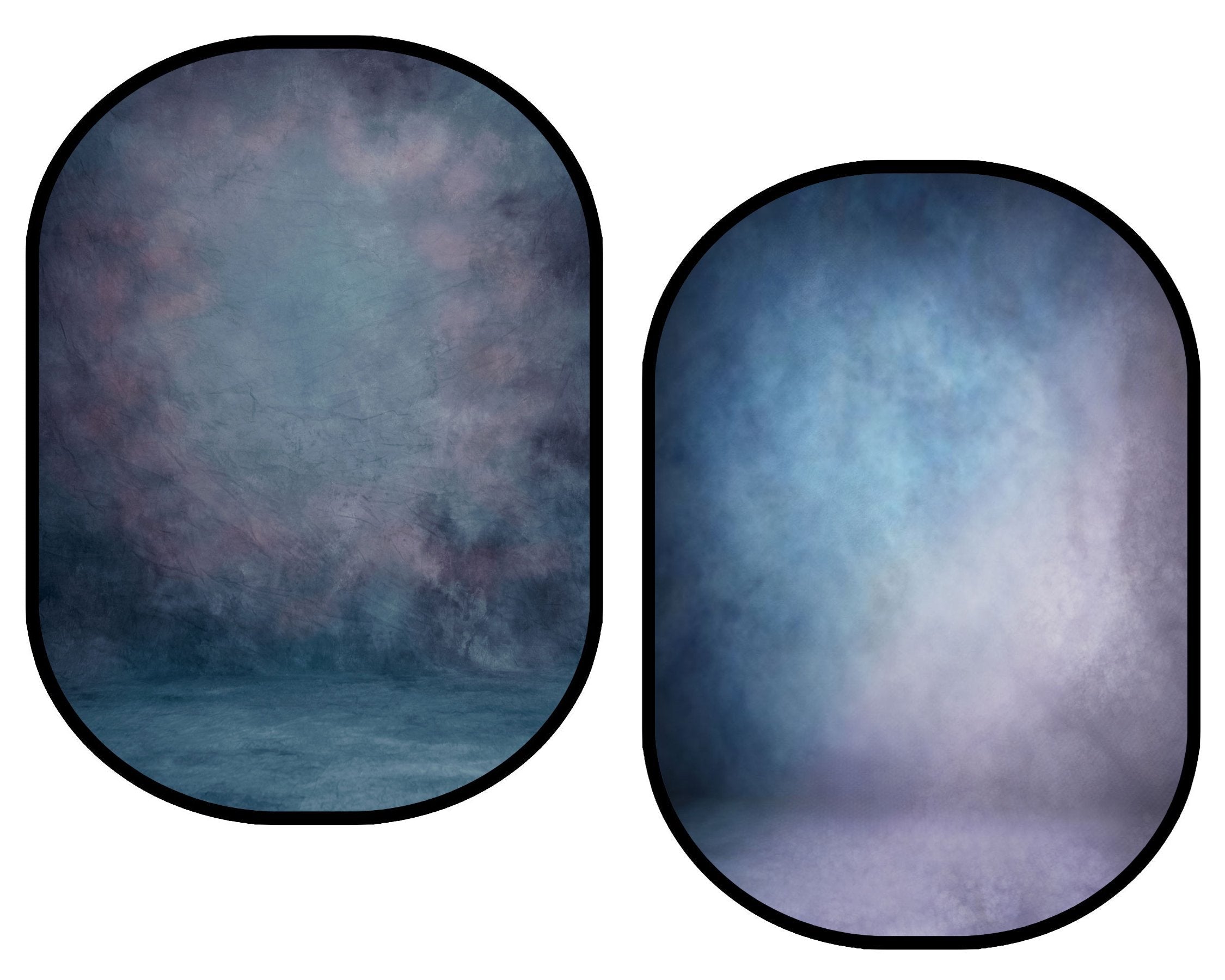 Kate Blue Purple Gradient Abstract Texture/ Dark Blue Green mixed Brown Red Collapsible Backdrop Photography 5X6.5ft(1.5x2m) -UK