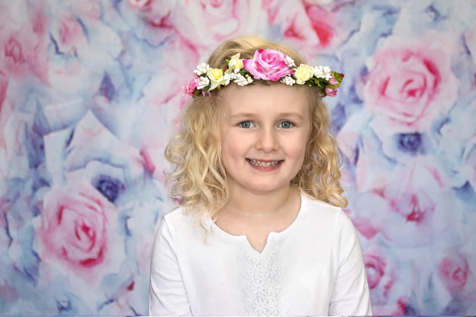 Kate Spring Pink and Blue Flowers Fantasy Backdrop for Photography -UK