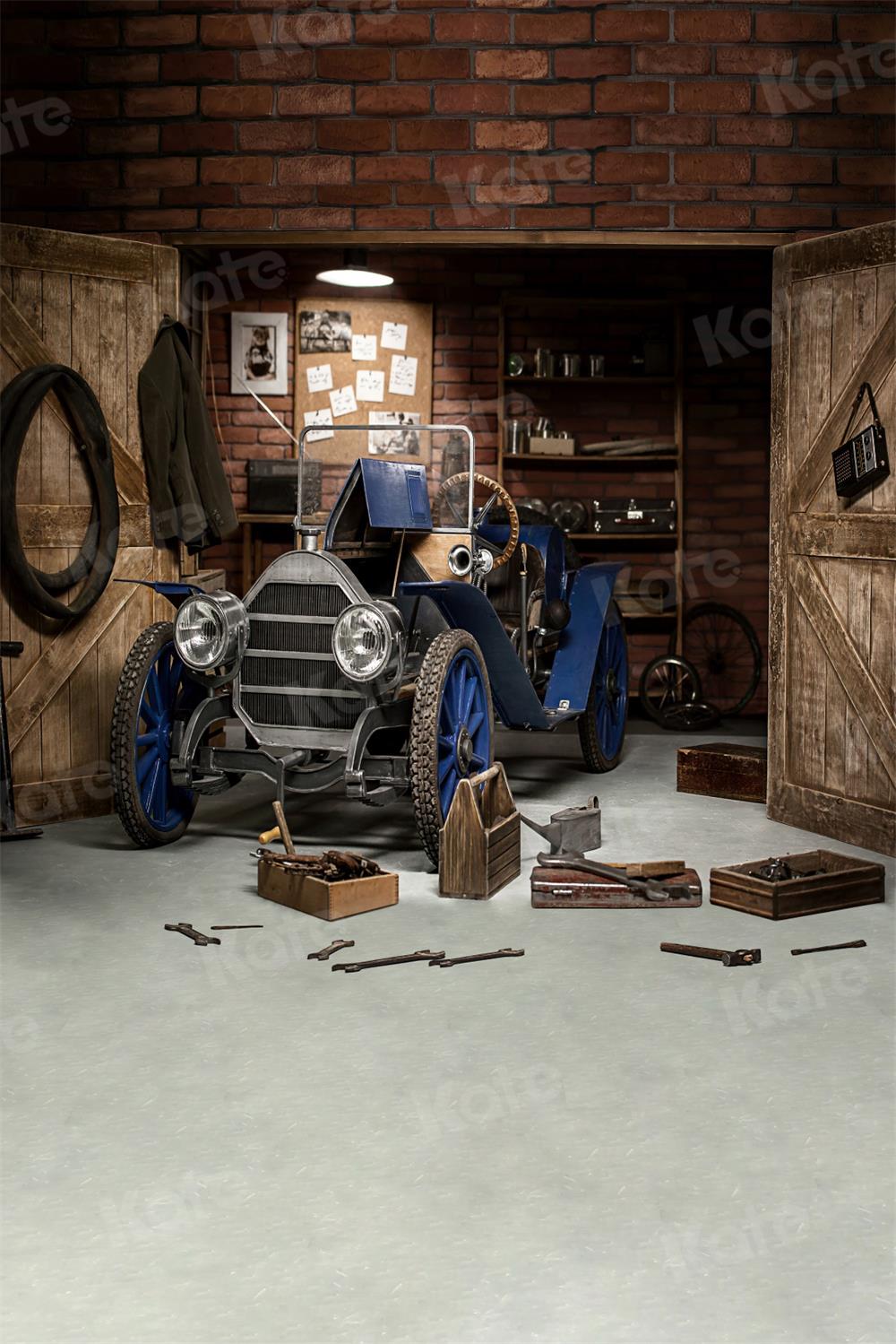 Kate Father's Day Garage Car Workshop Backdrop for Boy Photography -UK