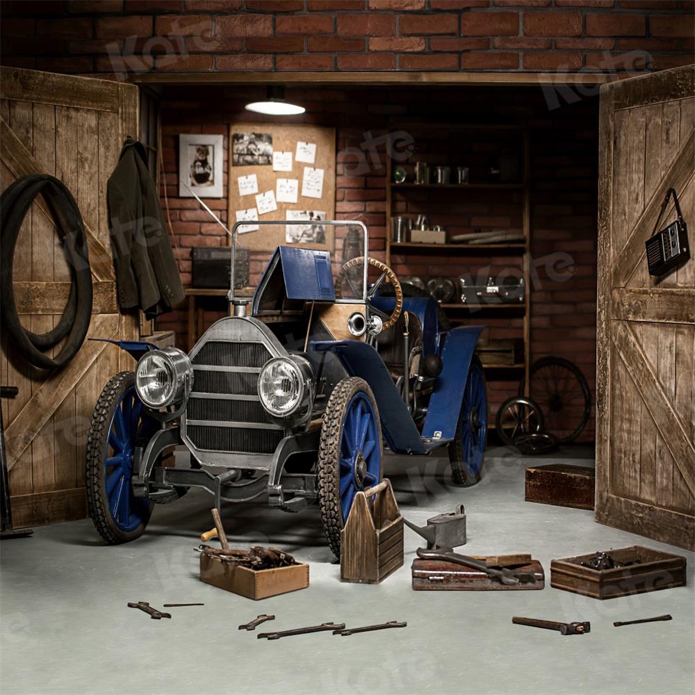Kate Father's Day Garage Car Workshop Backdrop for Boy Photography -UK