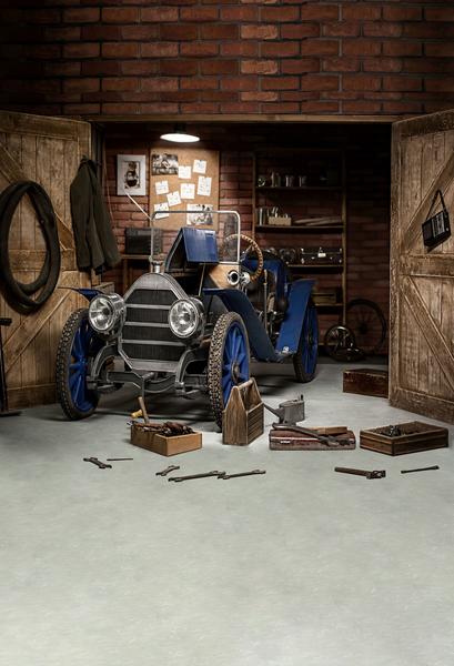 Kate Father's Day Garage Car Workshop Backdrop for Boy Photography -UK