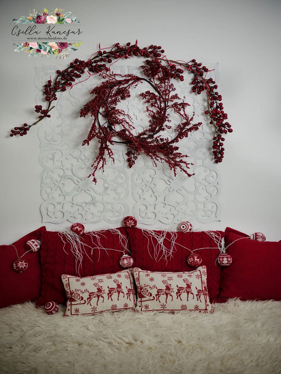 Kate Headboard Red Backdrop Designed by Csilla Kancsar -UK