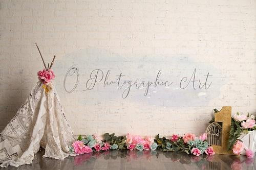 Kate Floral One Backdrop for Photography Designed by Jenna Onyia -UK