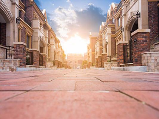 Katebackdrop£ºKate City Scenery Sunset Brick Building Backdrops
