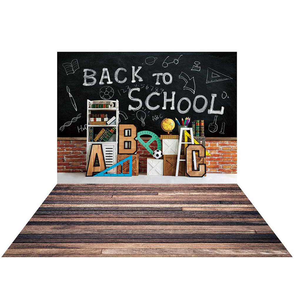 Kate Back To School Backdrop Designed by Emetselch+Wood Barn Rubber Floor Mat -UK